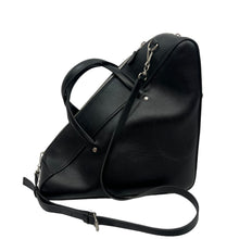 Load image into Gallery viewer, BALENCIAGA Black Leather Medium Triangle Duffle Bag
