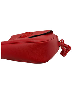 Versace La Medusa Leather Camera Bag Red (includes crossbody strap)