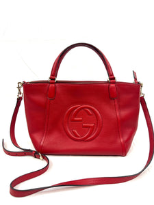 Gucci red Soho Handbag/ Crossbody