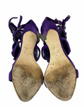 Load image into Gallery viewer, Giuseppe Zanotti Purple Baroque Leave Sandals
