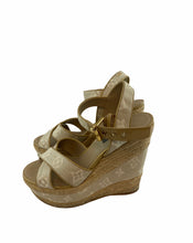 Load image into Gallery viewer, Louis Vuitton Espadrille Wedge Monogram Sandals
