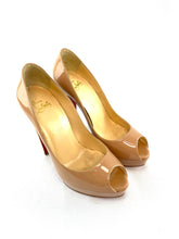 Load image into Gallery viewer, Christian Louboutin Nude Peep Toe Pumps
