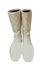 Load image into Gallery viewer, Gucci white waterproof fur lined rainboots
