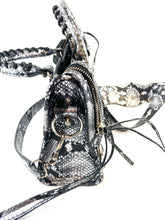 Load image into Gallery viewer, Balenciaga Mini City Bag Metallic Python
