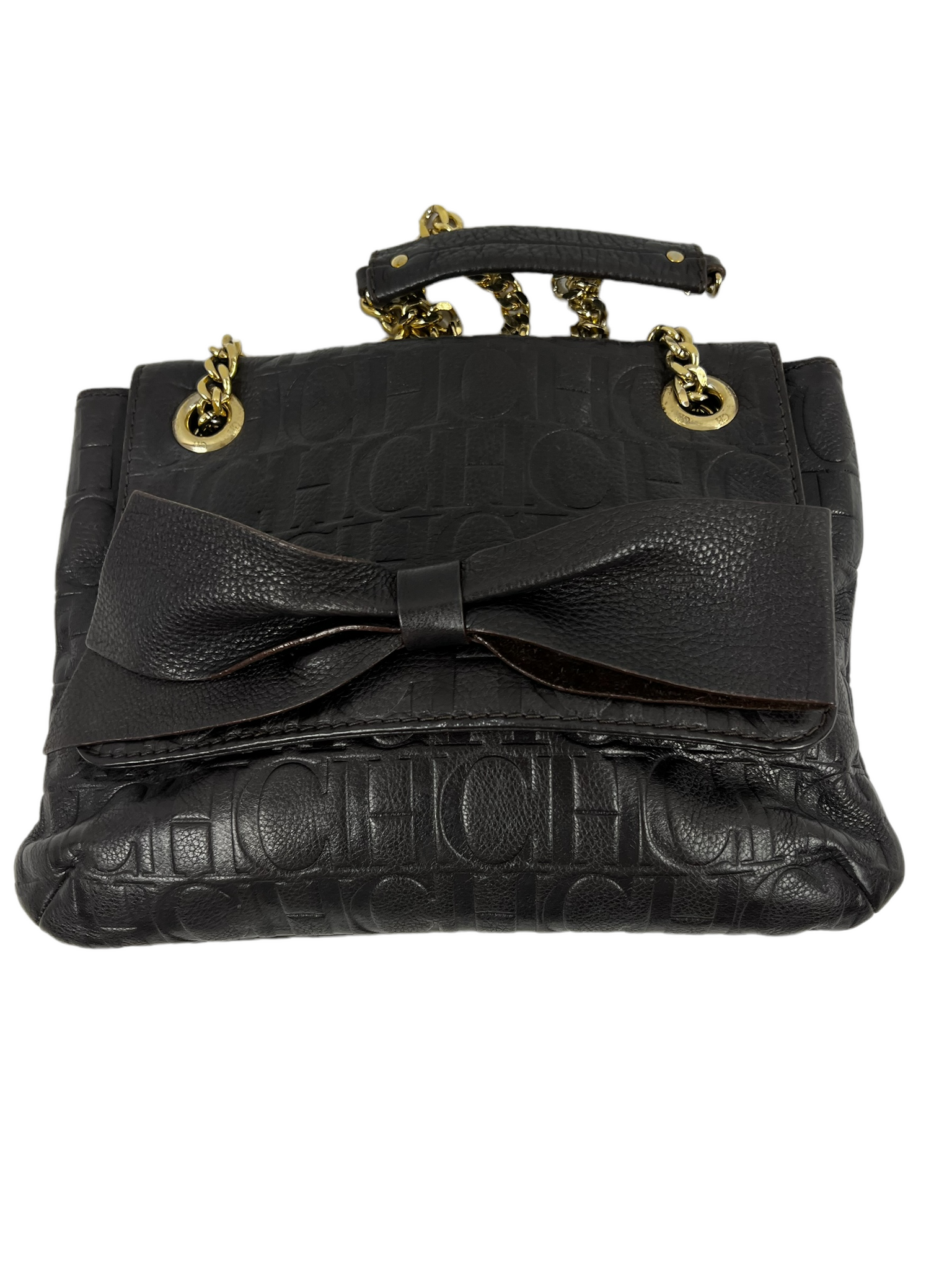 Carolina Herrera Embossed Leather Crossbody Bag