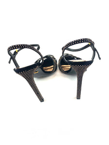 Gucci Black Strap Studded Heels