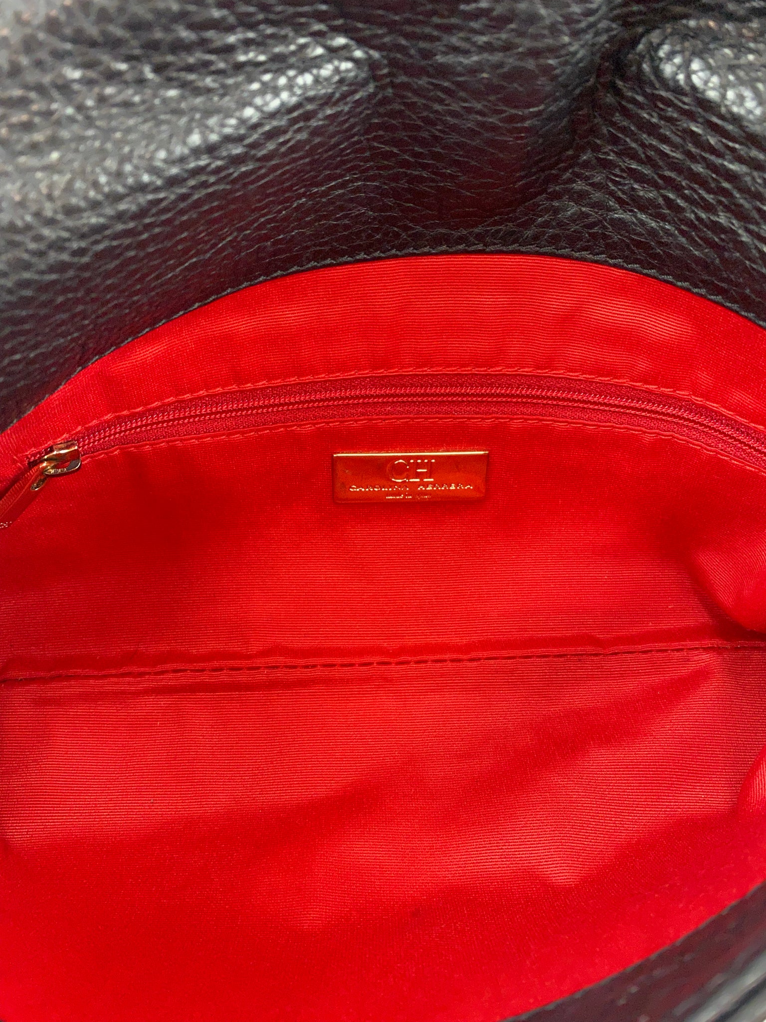 CH Carolina Herrera Green Monogram Leather Audrey Shoulder Bag CH Carolina  Herrera