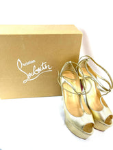 Load image into Gallery viewer, Christian Louboutin Gold Platform Pumps
