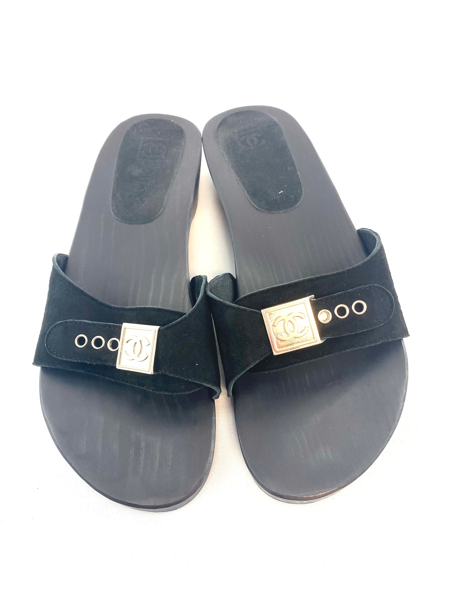Chanel Black Clogs Sandals – thankunext.us