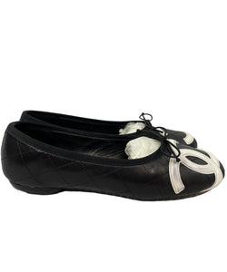 Chanel Black and White Ballerina Flats