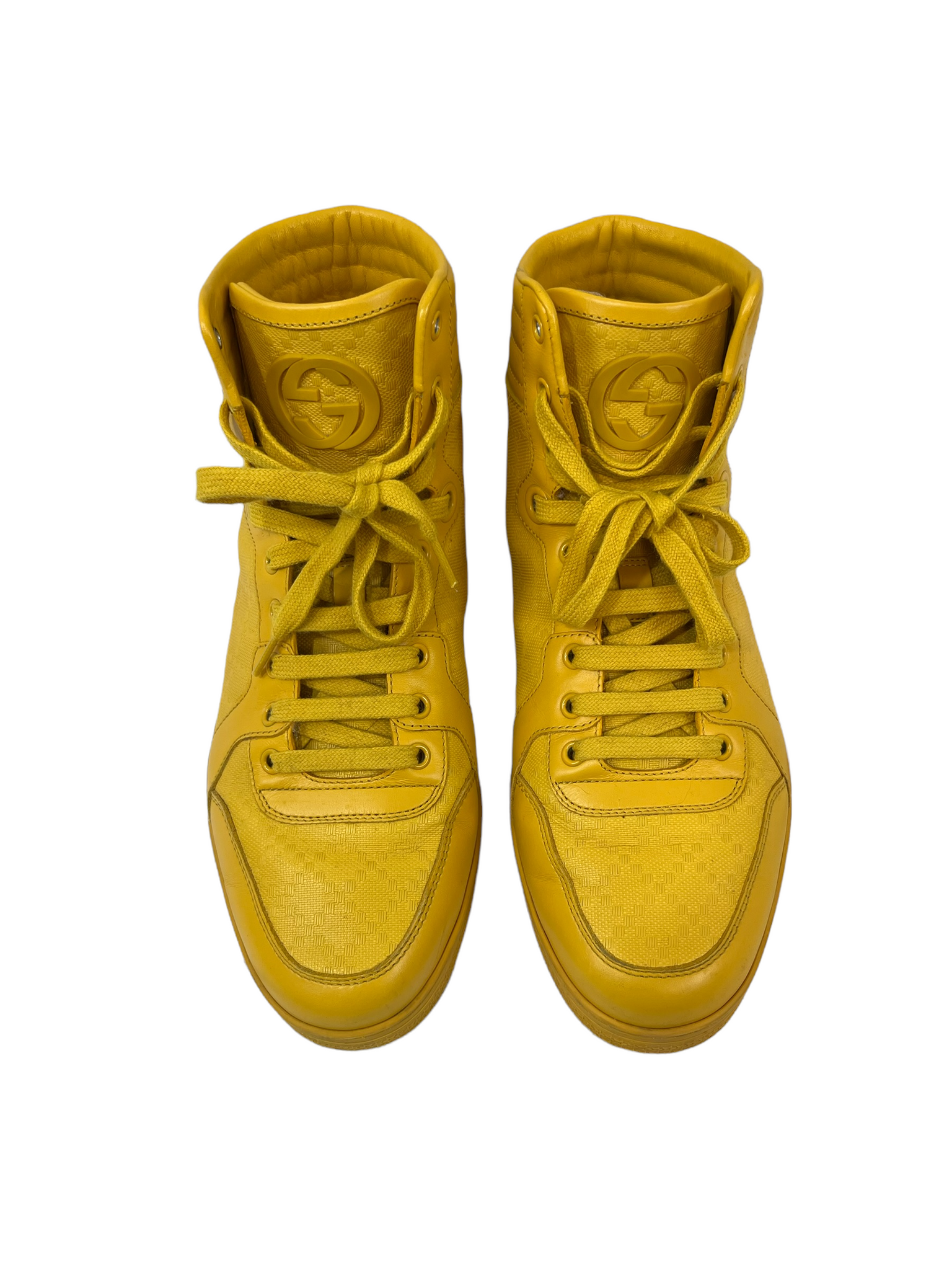 Gucci Yellow Diamante Leather High Top Sneakers – thankunext.us Gucci Yellow Diamante Leather High Top Sneakers – thankunext.us