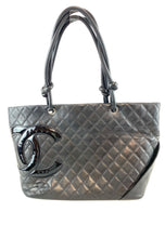 Load image into Gallery viewer, Chanel Black Lambskin Cambon Tote
