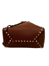 Load image into Gallery viewer, Valentino Garavani Rockstud Flip-Lock Messenger Bag, Tan
