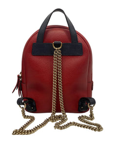 Gucci Red/Navy Calfskin Soho Backpack