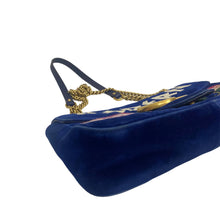 Load image into Gallery viewer, Gucci “MODERN” GG Marmont Blue Velvet Crossbody
