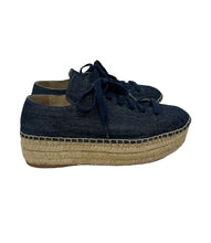 Load image into Gallery viewer, Prada denim espadrille sneakers size 37.5
