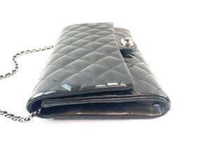 Chanel Clutch with Chain Quilted Patent Leather