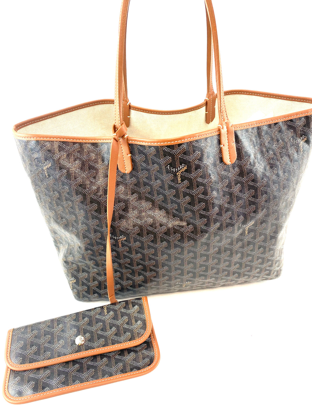 Goyard Black Goyardine Canvas Saint-Louis Pm