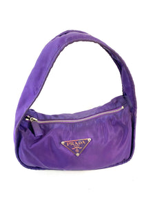 Prada Purple Nylon Handbag