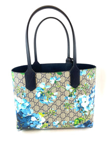 Gucci Small Reversible GG Supreme & Leather Blooms Tote